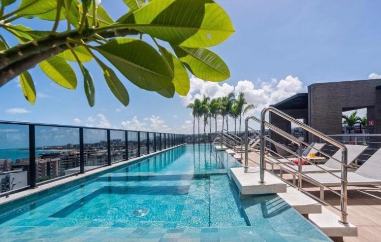 Apto Time - Vista Mar Em Ponta Verde Maceio Lägenhet Exteriör bild